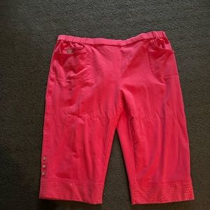 QUACKER FACTORY Dream Jeannie Pink Glitter Capris 3X